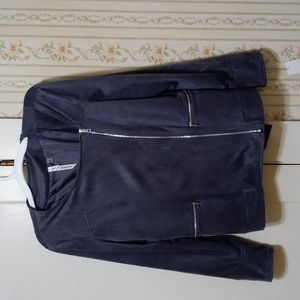 NY Collection Faux Suede Gray Jacket NWT